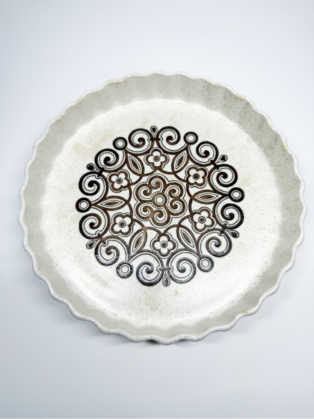 Vintage Biltons Celtic Rose Ironstone Pottery Quiche Pie Dish